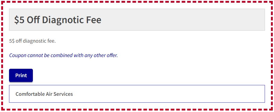 $5 Off Diagnostic Fee $5 Off Diagnostic Fee